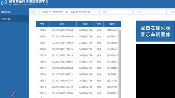 高速公路貨車違法闖禁管理平臺